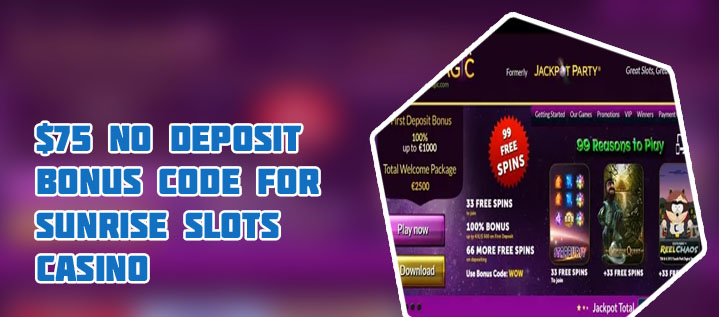 Sunrise slots no deposit bonus codes